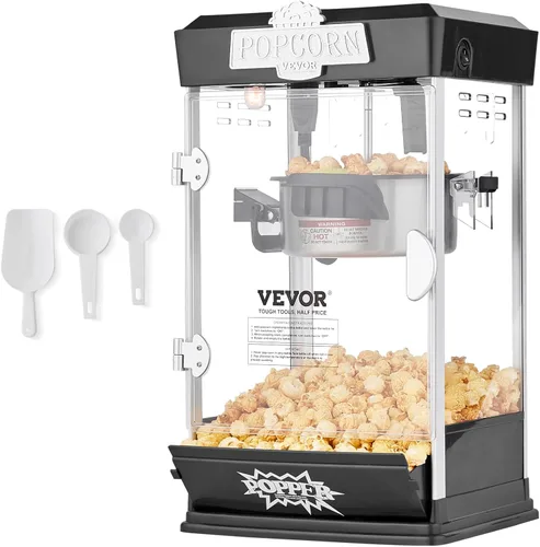 Vista 9 de VEVOR Máquina para hacer palomitas de maíz, máquina procesadora de palomitas de 480 W, hervidor de 4 onzas que hace 1.5 galones por lote, máquina