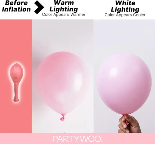 Vista 47 de PartyWoo 50 globos de látex color piel albaricoque, globos de helio boho de Albaricoque-f05