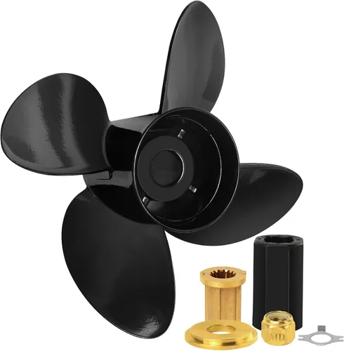 Vista 10 de NOVINO Hélice para barco Mercruiser Alpha One/Bravo One y motores fueraborda Mercury 135-300HP 2 y 4 tiempos, hélice de aluminio para barcos 15