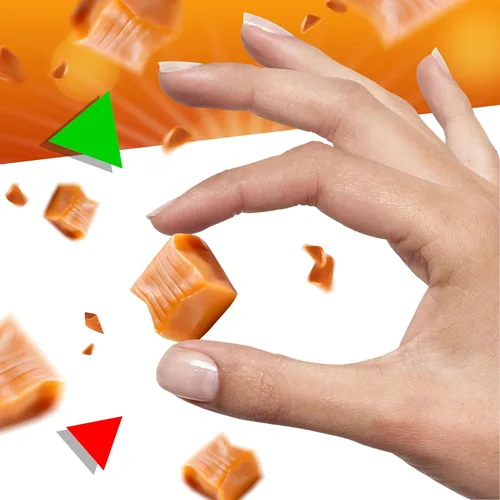 Vista 6 de Caramel Cubes Candy Bolsa de 1 libra - Aprox. 65 unidades Delicioso caramelo masticable clásico, envuelto individualmente Sabor a vainilla