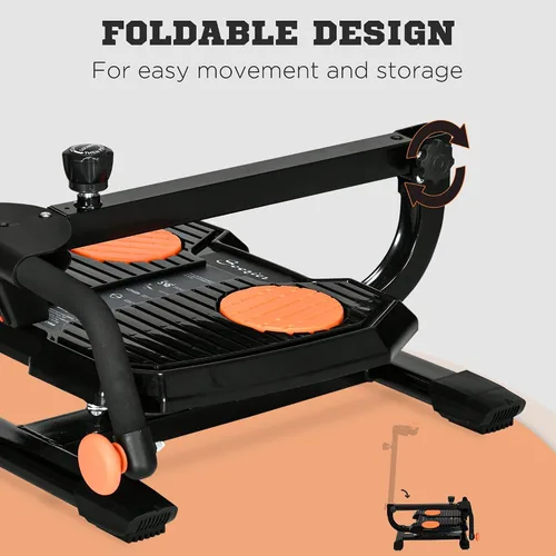 Vista 6 de Soozier Tabla Plegable de Torsión Abdominal para Adelgazamiento de Cintura con Pantalla que Muestra Tiempo, Calorías, Equipo de Entrenamiento