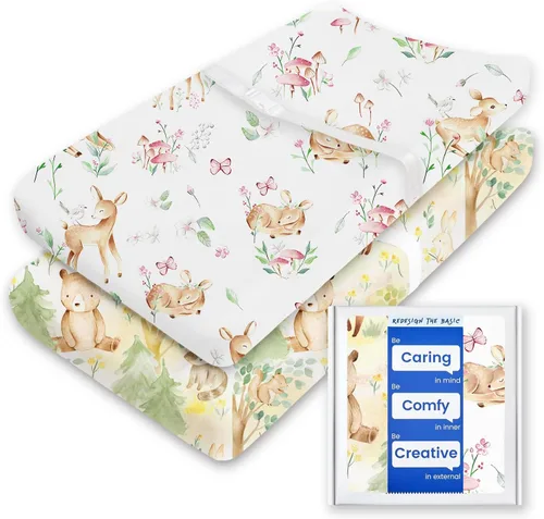 Vista 53 de Sábanas suaves para cuna de niño de alta calidad, sábana bajera para cuna ultra transpirable, sábanas súper elásticas de 28 x 52 x 9 pulgadas