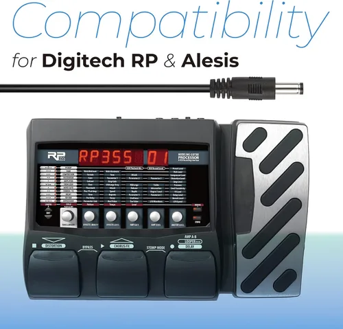 Vista 3 de Cargador adaptador de corriente alterna 9VAC para Digitech RP100 RP150 RP200 RP300 RP350 RP3 RP250 RP200A RP250 RP255 RP350 RP300A RP355 Pedal