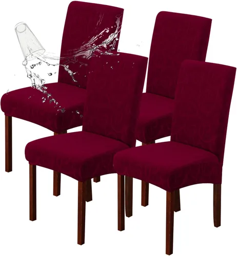 Vista 30 de Genina Fundas impermeables para sillas Parsons de comedor, fundas elásticas para sillas Parsons para comedor, cocina, funda protectora para silla