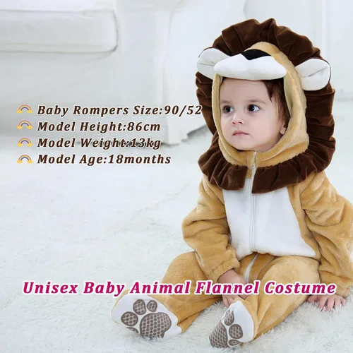 Vista 7 de TONWHAR Baby Boy's Girl's Animal Bodysuit Infant And Toddler's Romper Jumpsuit Halloween Costume Partywear