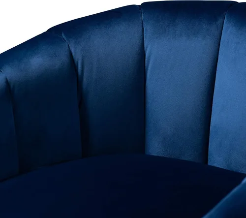 Vista 7 de Baxton Studio Sillas, talla única, azul rey oscuro/dorado
