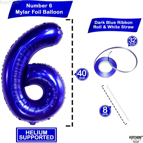 Vista 725 de KatchOn Globo negro del número 1 de 40 pulgadas, globo de feliz cumpleaños Large Mylar Number One Balloon for 1st Birthday Decorations, Foil