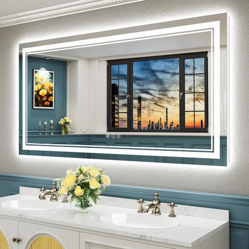 Vista 78 de 24x32 LED Bathroom Mirror, Backlit & Front Lit Lighted Mirror Retroiluminado+luz frontal