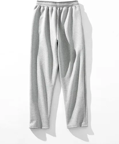 Vista 4 de HeSaYep Pantalones deportivos de forro polar para hombre, con forro de sherpa, pantalones cálidos de invierno, pantalones deportivos con bolsillos