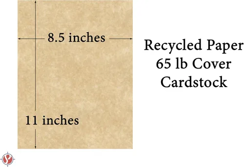 Vista 5 de Papel reciclado pergamino envejecido Cartulina de cubierta de 65 libras 8.5 x 11 pulgadas 50 hojas por paquete