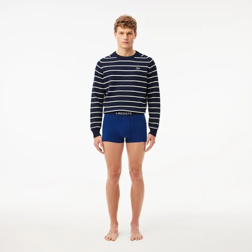 Vista 8 de Lacoste Traje de baño de algodón elástico tricolor para hombre, paquete de 3