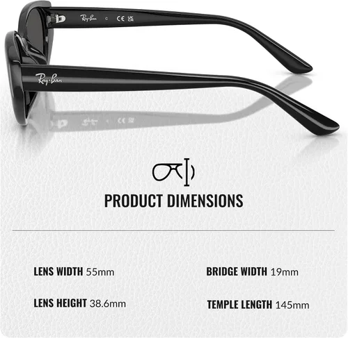 Vista 5 de Ray-Ban RB4457D BIO-BASED Gafas de sol cuadradas redondas para hombres y mujeres con kit oficial de gafas RAYBAN