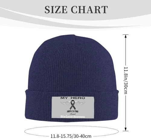 Vista 3 de Beanie Hat Unisex Stretchy Hat Soft Warmth Knit Hat Cap for Men & Women
