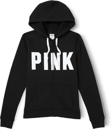 Vista 4 de Victoria's Secret Sudadera con cremallera completa con logotipo rosa para mujer (XS-XXL)