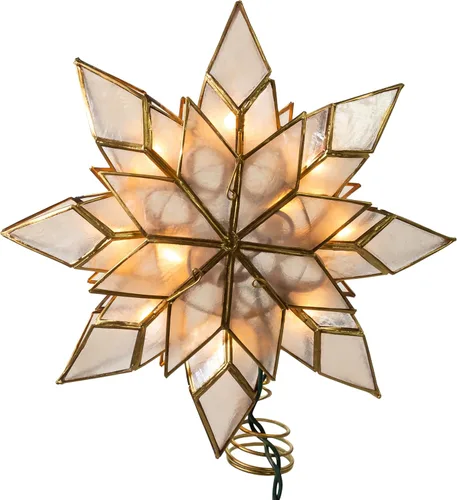 Vista 6 de Estrella Kurt Adler para árbol de Navidad con 10 luces transparentes y 1 foco de repuesto.