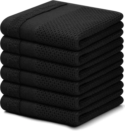 Vista 57 de Homaxy Juego de toallas de cocina y paños de cocina, 12 x 12 y 13 x 28 pulgadas, juego de 8 toallas de cocina 100% algodón, de tejido gofre, súper