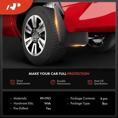 Vista 2 de A-Premium Aletas de barro, no requiere taladrar protectores contra salpicaduras con accesorios Compatible con Jeep Gladiator 2023-2024 Crew Cab