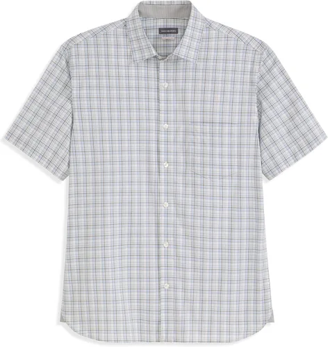 Vista 18 de Van Heusen Camisa de cuadros de manga corta con cuello abotonado para hombre sin arrugas
