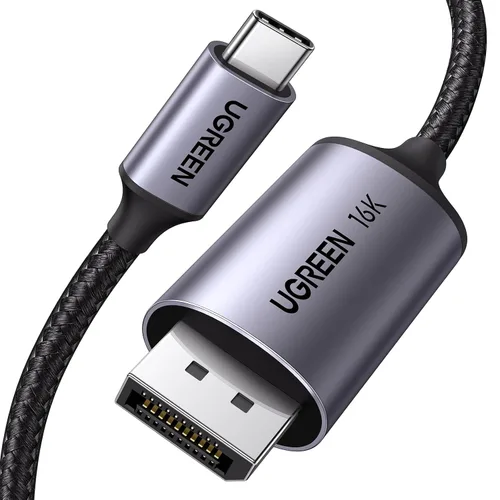 Vista 8 de UGREEN Cable USB C a DisplayPort 2.1 16K@30Hz 8K@120Hz 40Gbps Thunderbolt 4/3 a DisplayPort Cable Trenzado de Aluminio Compatible con iPhone 17/16