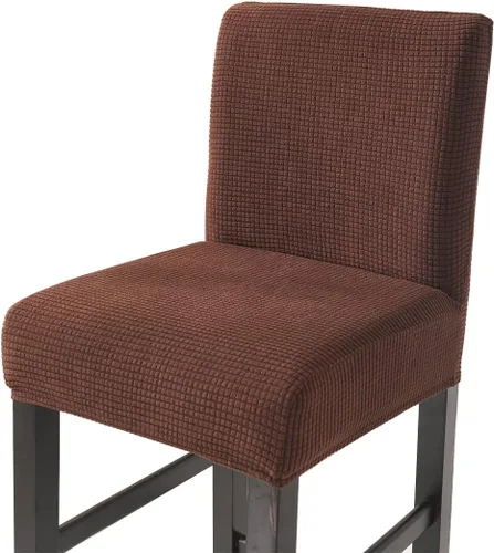Vista 12 de Fundas para sillas de taburete, fundas elásticas para sillas de cocina, comedor, fundas para sillas de respaldo bajo con respaldo