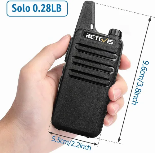 Vista 2 de Retevis Walkie Talkies RT22 de largo alcance recargable con auricular