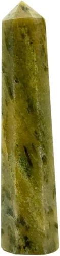 Vista 72 de WholesaleGemShop - Torre de obelisco de piedras preciosas de 3 pulgadas, faceta gigante, cristal de roca de Aura Rock Natural pulido Earth Wand