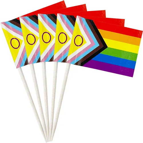 Vista 27 de stidsds 100 unidades de banderas afroamericanas pan, palillos de dientes africanos, mini pequeñas decoraciones negras para cupcakes, banderas