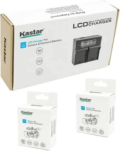 Vista 5 de Kastar Cargador rápido inteligente dual LCD y 2 baterías para Sony NP-FV100, NP-FH100, NPFV100, NPFH100, FV100, FH100 y HDR-CX110, CX130/B, CX160/B