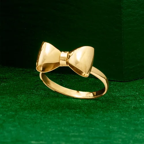 Vista 5 de Ross-Simons Italian 14kt Yellow Gold Bow Ring