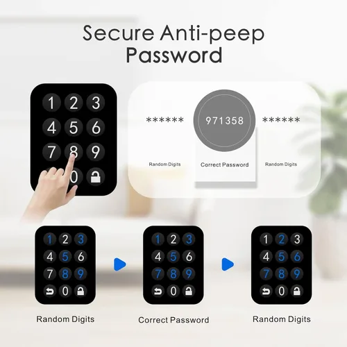 Vista 7 de WELOCK Cerradura Inteligente WiFi para Puerta, Perilla de Entrada sin Llave 5 en 1 con Seguridad de Bloqueo Automático, Control de Aplicación