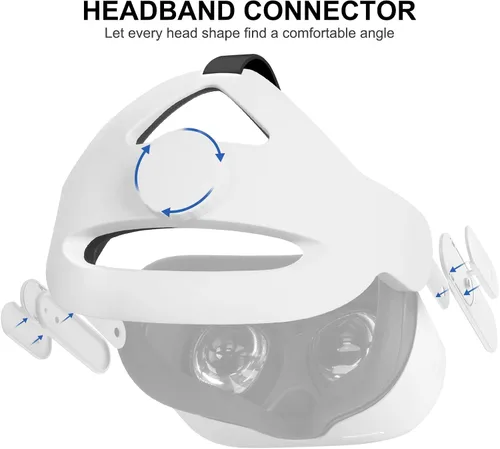 Vista 6 de MASiKEN K6 Adjustable Replace Elite Head Strap for Oculus Quest 2 Enhanced Support and Comfort Head Pad CushionReduce Head PressureOptimize