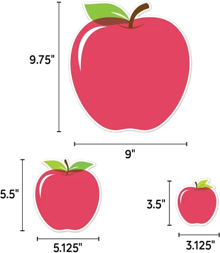 Vista 3 de CTP Apple Time Apples - Recortes de diseñador de tamaños surtidos (#11060 Creative Teaching Press)
