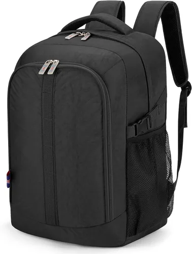 Vista 7 de Boardingblue Nueva mochila para portátil de 18" para American Spirit, Frontier Airlines, Beige, Mochila negra para debajo del asiento
