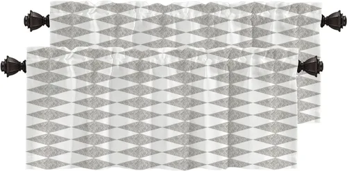 Vista 151 de Cortinas opacas de poliéster multicapa marrón con diseño de bosque natural, 2 unidades, 26 x 24 pulgadas