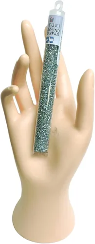 Vista 2 de Juego de 3 tubos – Miyuki Seed Beads Redondas, Tamaño 8/0, Seafoam Lined Crystal AB, 0.78 oz cada uno (2.33 oz en total) 8-263