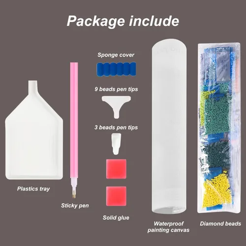 Vista 5 de Stalente Kits de pintura de diamantes para adultos, caballos 5D, kit de arte de diamantes para principiantes, pintura de diamante redonda