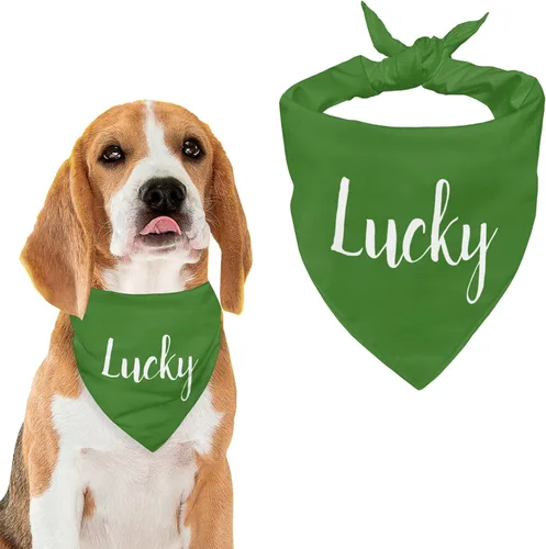Vista 45 de Bandana personalizada para perro con nombre de poliéster, bandana personalizada para perro, triángulo, bufanda personalizada para mascotas