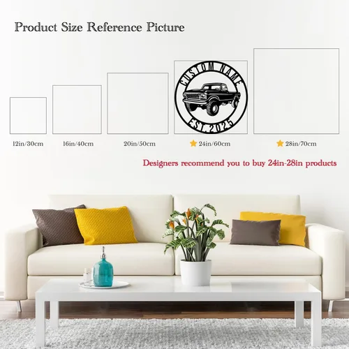 Vista 6 de Letreros metálicos personalizados para automóvil/camión, decoración de pared con nombre personalizado, decoración de garaje, decoración de taller