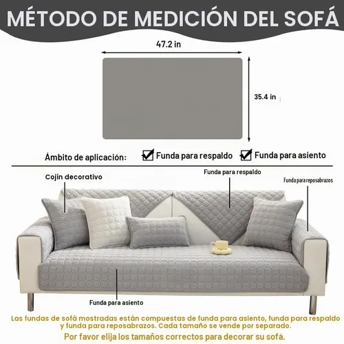 Vista 3 de JIAN YA NA Funda para sofá modular, funda de pana para mascotas y niños, antideslizante, lavable, protector de muebles para sofá de 3 cojines, sofá