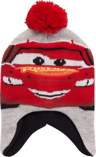 Vista 6 de Disney Sombrero de invierno para niños, paquete de 2 gorro con pompones Lightning McQueen o gorro de Mickey Mouse (4-7)
