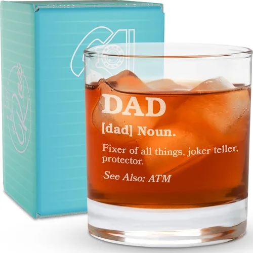 Vista 13 de Regalos de whisky para papá, vaso de whisky grabado "Awesome Like My Daugther" de 11 onzas, regalos del día del padre, regalos de cumpleaños