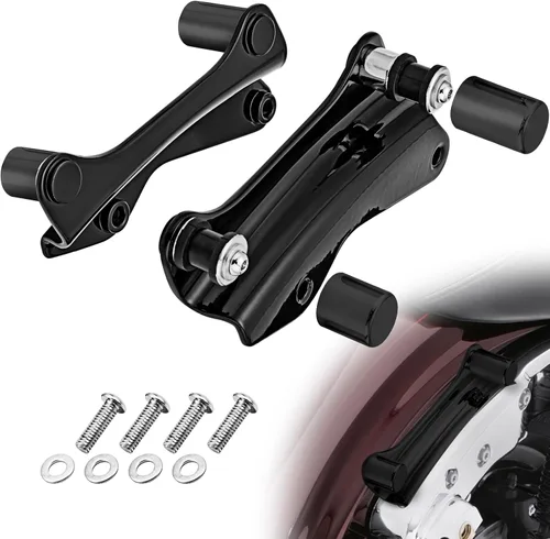 Vista 10 de Kit de hardware de acoplamiento de 4 puntos Mofun con estrías de cortes biselados, cubiertas de hardware de acoplamiento compatibles con Harley