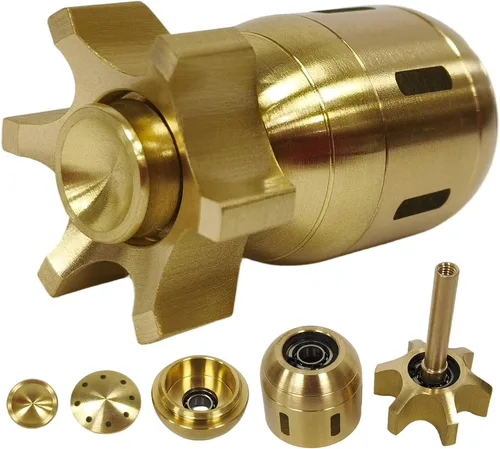 Vista 10 de Cubo de latón puro para personas inquietas, spinner de metal, engranes, juguete de mano, para armar usted mismo, EDC, enfoque, meditación, romper