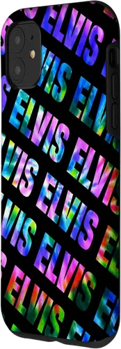 Vista 2 de Carcasa personalizada para iPhone 11, diseño de Elvis, color negro