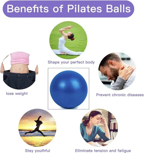 Vista 5 de Mini Yoga Balls 6 Inch Exercise Pilates Therapy Balance Micropore Ball Barre Equipment for Home Stability Training Physical Core Training