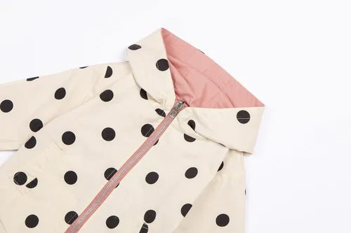 Vista 6 de Mud Kingdom Linda chaqueta con capucha para niñas, ropa de abrigo reversible con cremallera completa
