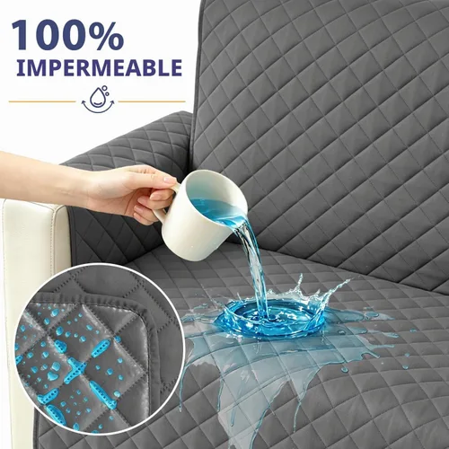 Vista 4 de Fundas para sofá seccional, impermeables, 6 piezas, fundas de sofá en forma de L, lavables, antideslizantes, fundas para sofá seccional, suaves