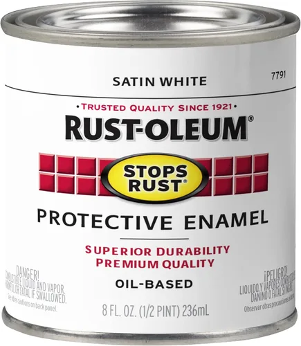 Vista 15 de Rust-Oleum 7777730 Stops Rust Pintura con Brocha, Media Pinta, Negro Satinado