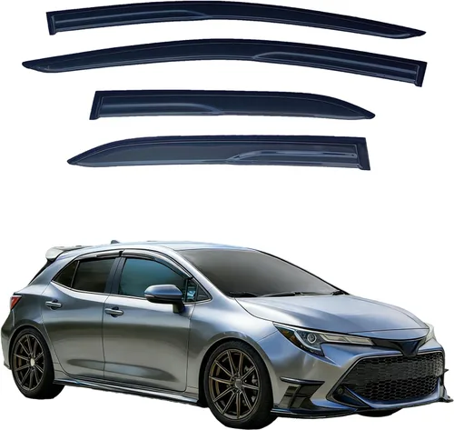 Vista 10 de Viseras adhesivas para ventana, protectores de lluvia compatibles con Toyota Rav4 2006-2012, deflector de ventana de ventilación lateral, protección