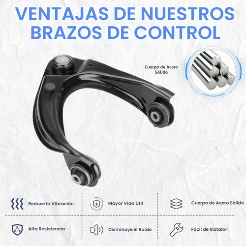 Vista 3 de Brazo de control superior delantero con kit de suapensión de rótula para Mazda 6 2003-2008, Lincoln MKZ 2007-2012, Lincoln Zephyr 2006-2011, Mercury